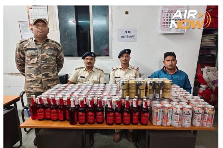 रांची में अवैध शराब पर पुलिस की बड़ी कार्रवाई, होटल से 204 बोतल बरामद